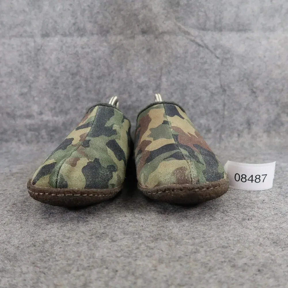 Sorel Shoes Kids 5 Slippers Casual Leather Camo Lanner Ridge Comfort Green Brown
